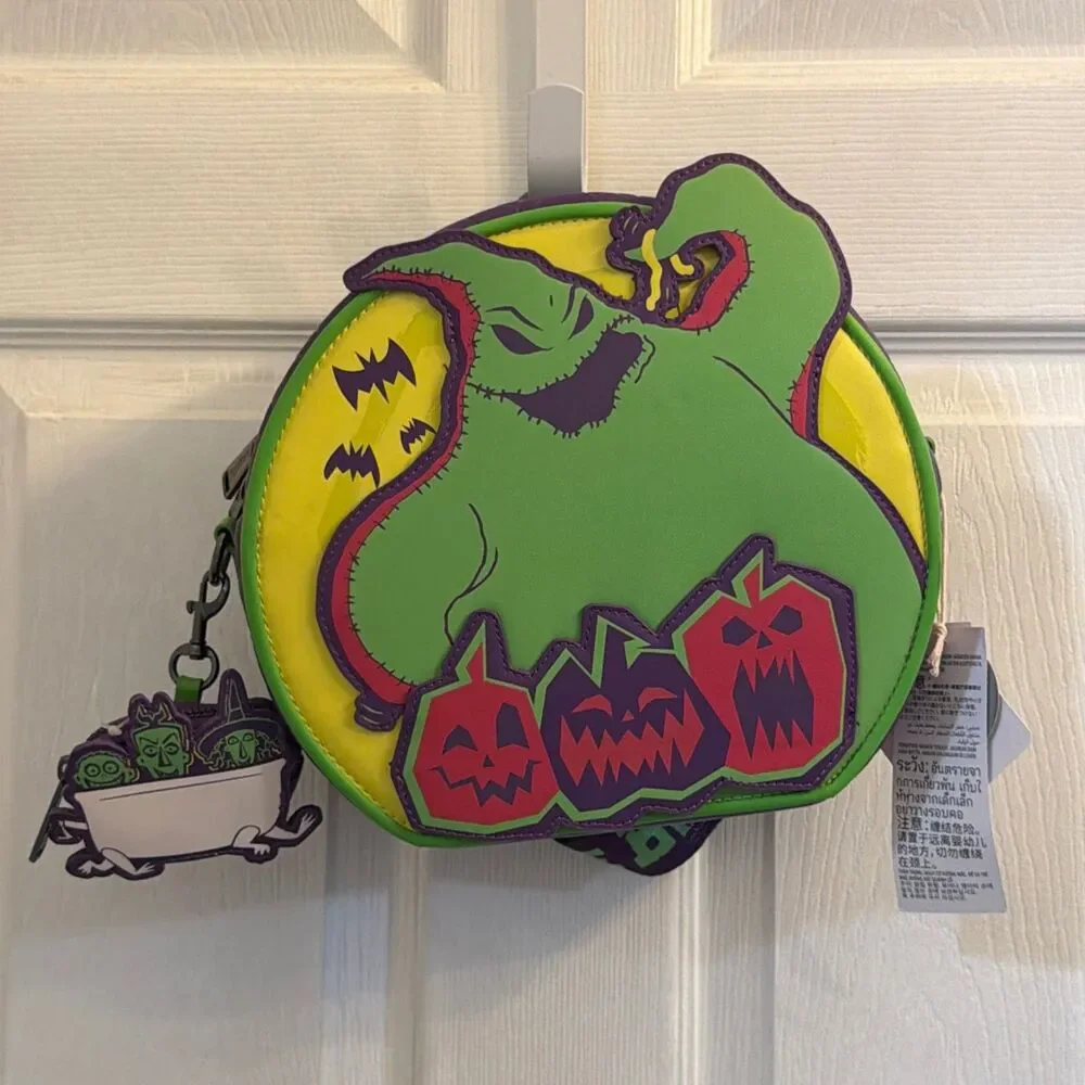 Disney Loungefly Oogie Boogie Bash 2025 Backpack Crossbody Lock Shock Barrel NEW